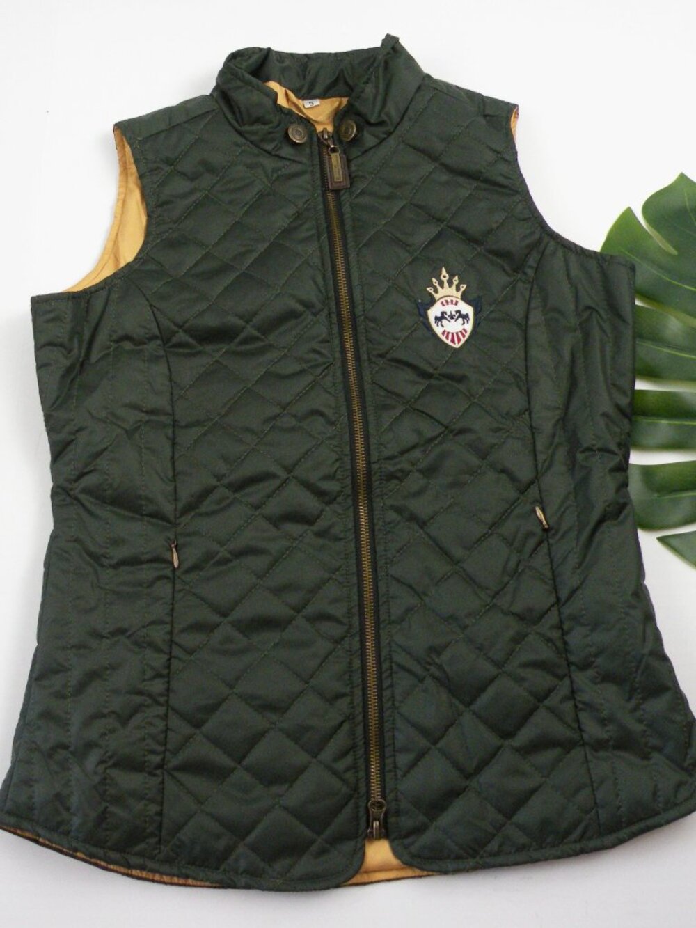 Equine Couture Dennison Quilted Zipper Vest Small